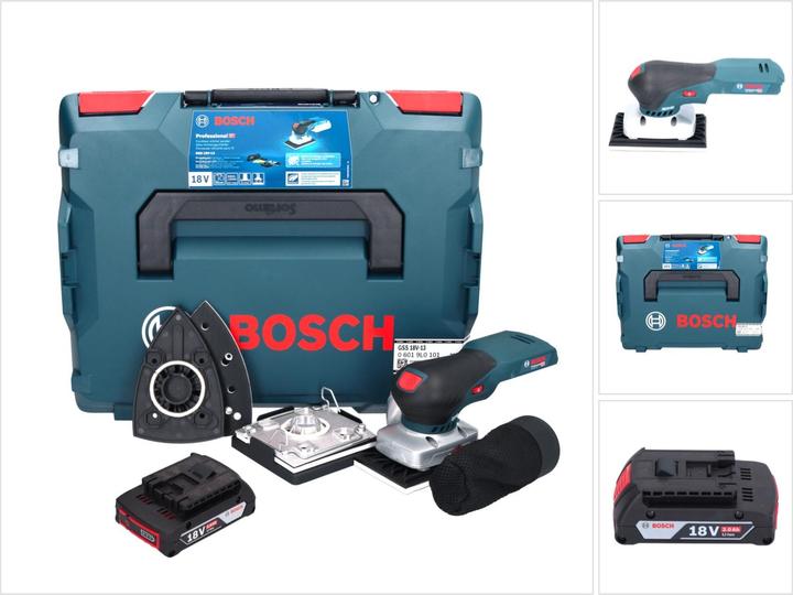 Image du produit Bosch Professional Bosch GSS 18V-13 Ponceuse vibrante sans fil 18 V + 1x batterie 2,0 Ah + L-BOXX - sans chargeur (Ponceuse vibrante)