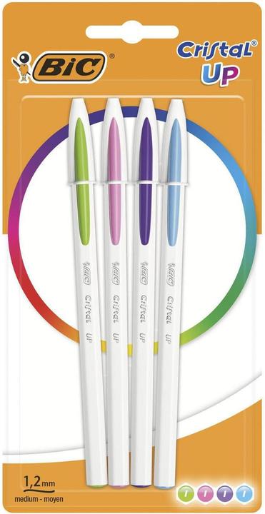 Image du produit Bic CRISTAL UP - Stylo à bille (Multicolore, 4 x)