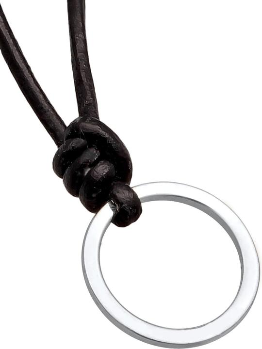 Image du produit Elli Collier support de breloques bande textile argent 925 (Argent sterling 925, Cuir, Pas de pierre précieuse)