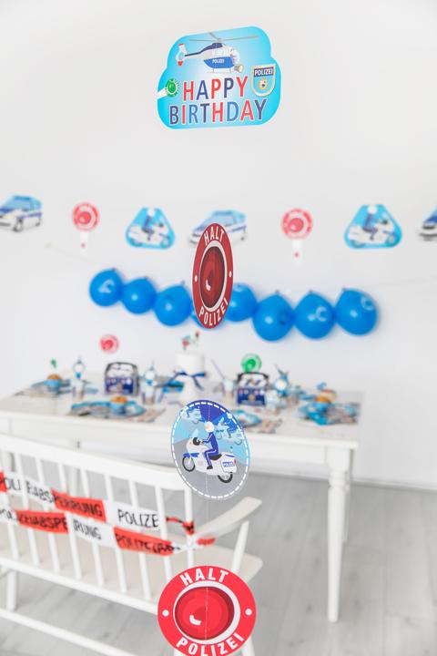 Produktbild DH-Konzept Polizei Deckenanhänger Happy Birthday