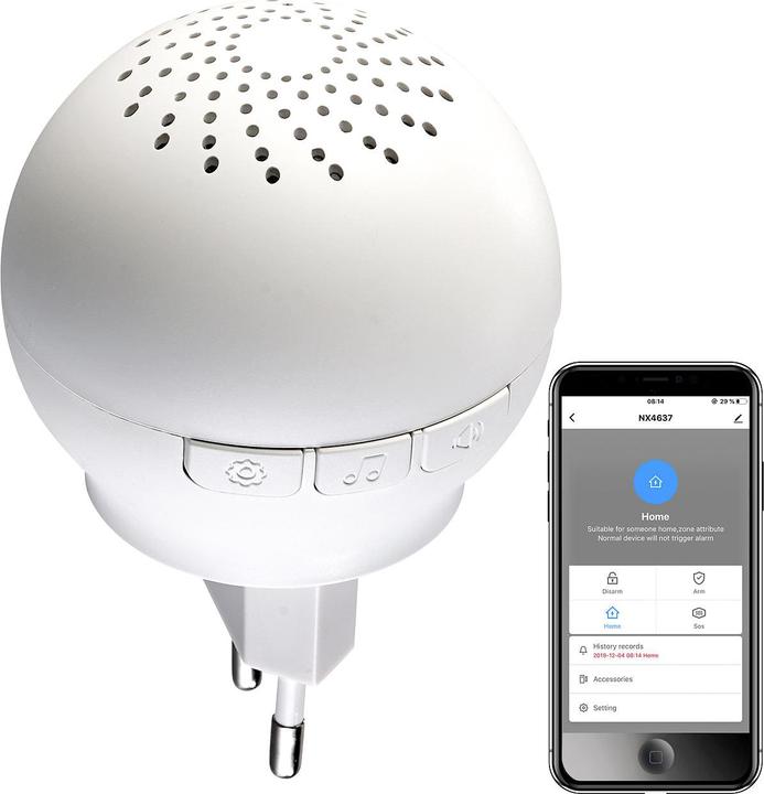 Produktbild VisorTech Smarter 2in1 WLAN-Steckdosen-Alarm/-Klingel mit Funk-Gateway (App, Funk 433-Mhz)