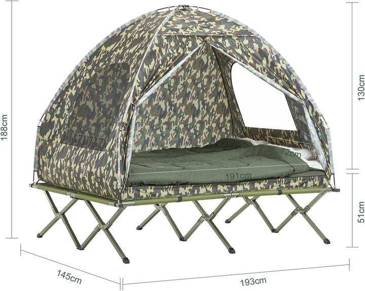Actual product image SoBuy 4in1 camp bed (Pitching tent, 20.98 kg, 2 persons)