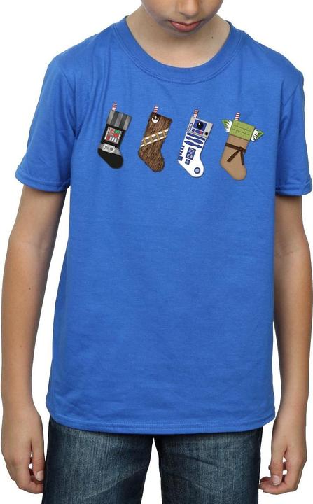 Actual product image Star Wars Boys Christmas Stockings T-Shirt (116)