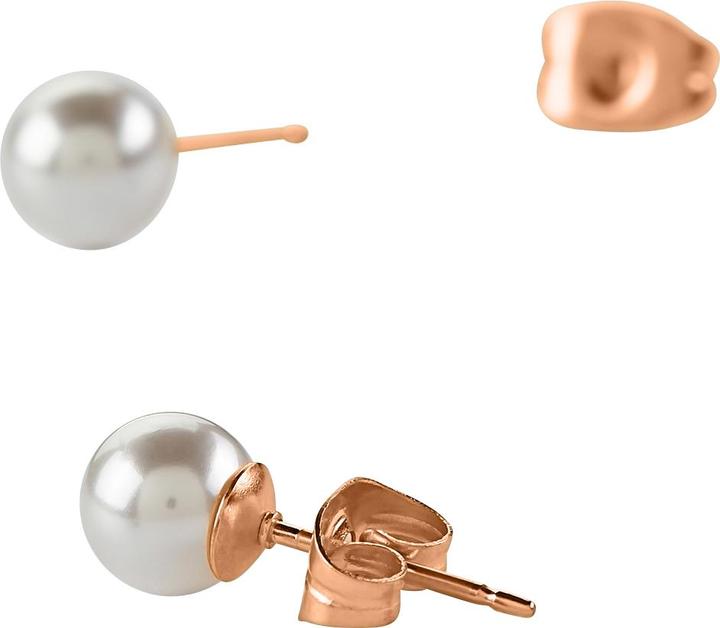 Produktbild Heideman Perlohrstecker rose 6mm rose goldfarbend (100% Edelstahl)
