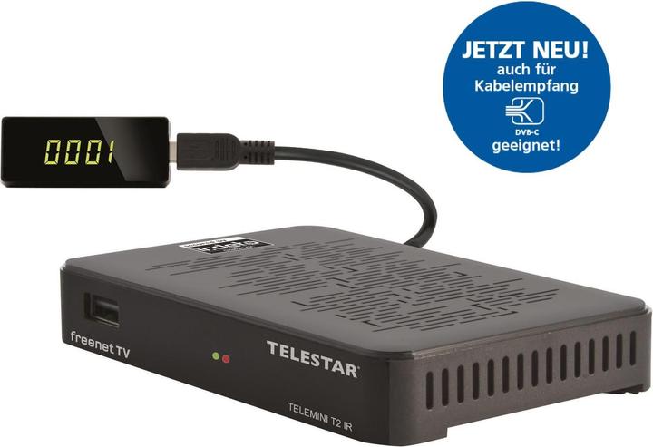 Produktbild Telestar Telemini T2 IR inkl. 3 Monate freenet TV (DVB-T2, DVB-C)