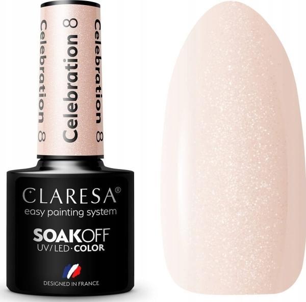 Image du produit Claresa Soak Off Uv/Led Celebration Gel Polish 08 5G (Beige, Vernis semi-permanent)