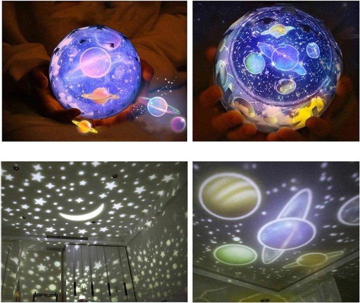 Produktbild Esmée LED Sternenhimmel Projektor 360° Drehung Nachtlicht mit 5 Leuchtmodi + Wechselmotiven
