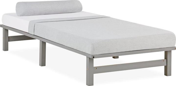 Produktbild Jamb Palettenbett Holzbett 90x200cm Massivholz Weiss (90 x 200 cm)