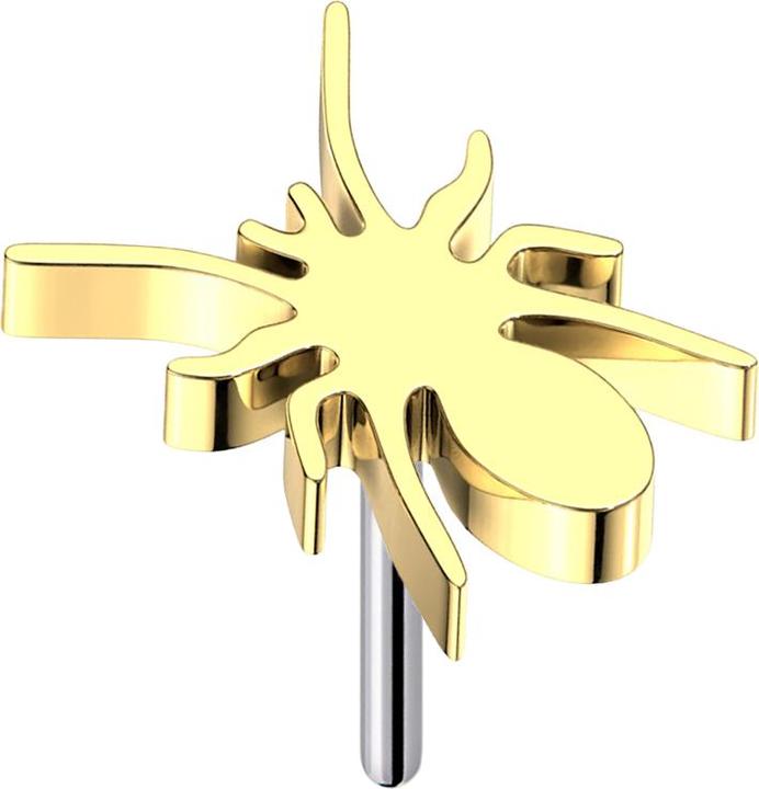 Produktbild Star Piercing Threadless Spinne vergoldet (Titan G23, ohne Messing)