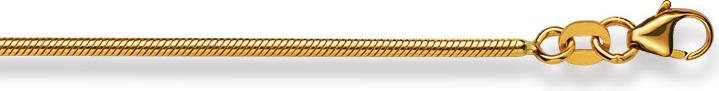 Actual product image Natsumi Schmuck Necklace yellow gold 18K/750 snake matt 1.6mm (750/18 K Yellow gold, 42 cm)