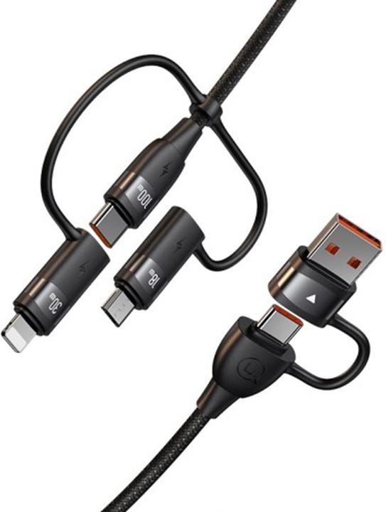 Image du produit Usams US-SJ645 U85 PD100W A+C to C+L+M 6in1 Fast Charging Cable 1.2m (1.20 m, USB 3.0)