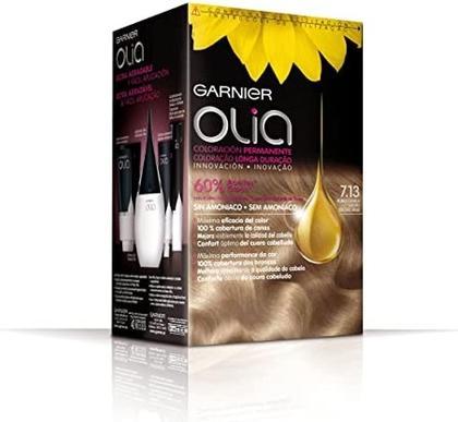 Produktbild Garnier OLIA Coloración Permanente #7,13 Rubio Canela 4 pz (7,13 Rubio Canela)