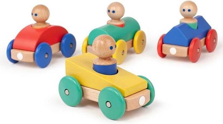 Actual product image Tegu Baby Magnetic Racer H 3 parts