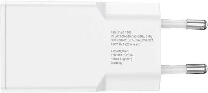 Actual product image 4smarts Power charger PDPlug Slim 20W GaN 1C and USB-C cable 1.5m white (20 W)