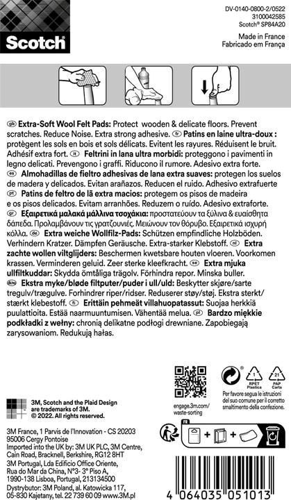 Produktbild Scotch Extra weiche Filzgleiter (Filzgleiter, 8 Stück)