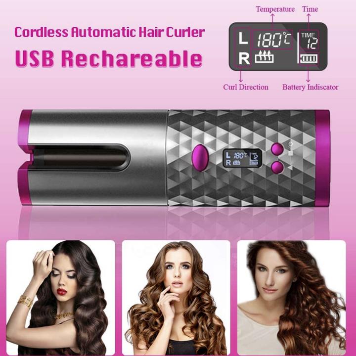 Actual product image Curler Automatic Hair Curler Wireless Auto Hair Curler Cordless USB