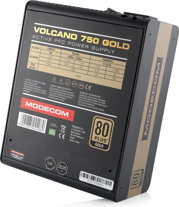 Image du produit Modecom Volcano 750 GOLD - Bloc d'alimentation (interne) (750 W)