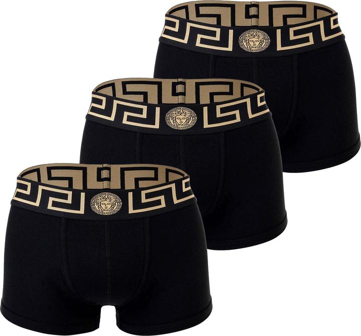 Actual product image Versace Underpants Tri-Pack Trunk Jersey Topeka Bi-Stretch Cotton Organic New Logo (M, pack of 3)