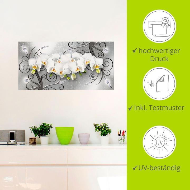 Immagine prodotto Artland Orchidee bianche su ornamenti U1QV (40 x 20 cm)