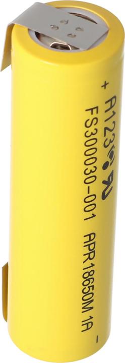 Immagine prodotto A123 Systems Batteria A123 APR18650M-A1 1100mAh 3.2V - 3.3V LiFePo4 con etichetta a saldare a forma di U (1 pz., 1100 mAh)