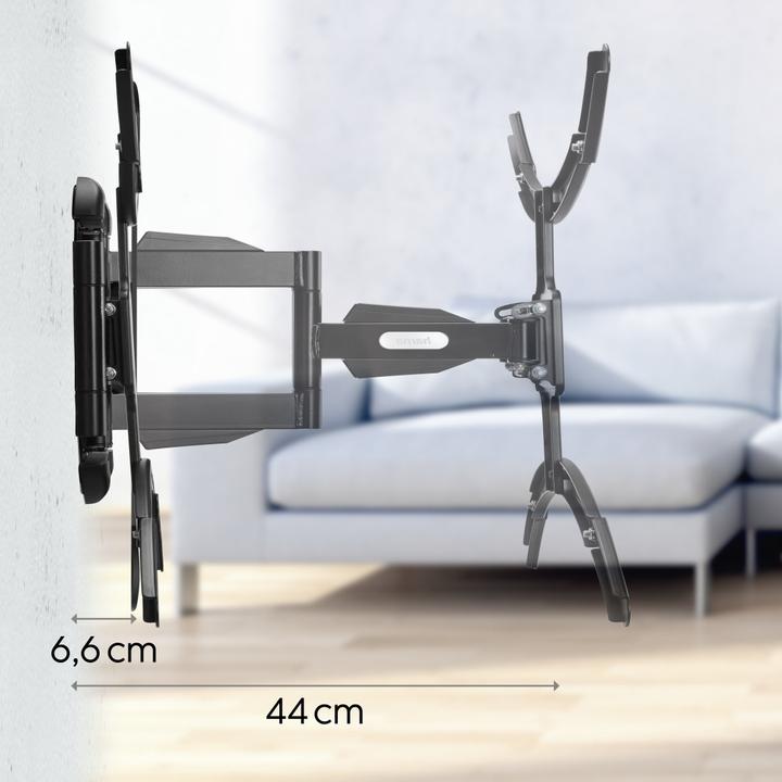 Actual product image Hama TV wall bracket, swivel, tilt, extendable, 229 cm (90") up to 50 kg (Wall, 90", 50 kg)