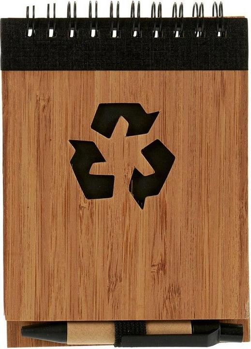 Produktbild Pincello Mini-Ringheft mit Kugelschreiber Bambus 1 x 10 x 13 cm (24 Stück) (10 x 13 cm)