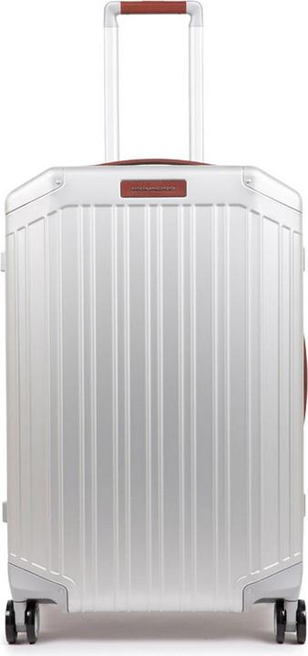 Produktbild Piquadro Ultra Slim Mittelgrosser Koffer Grau/Leder (75 l, M (50 - 90l))
