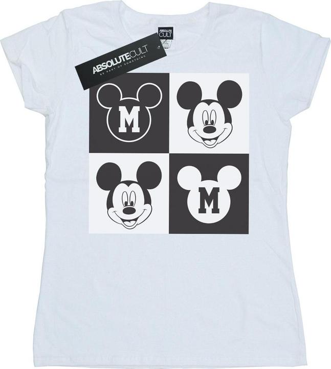 Immagine prodotto Disney Mickey Mouse Smiling Squares Maglietta Donna (XXL)
