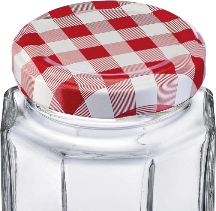 Image du produit Westmark Lot de 6 verres hexagonaux de 191 ml, avec couvercle décoratif en forme de coeur, 58 mm (6 pcs, 0.19 l)