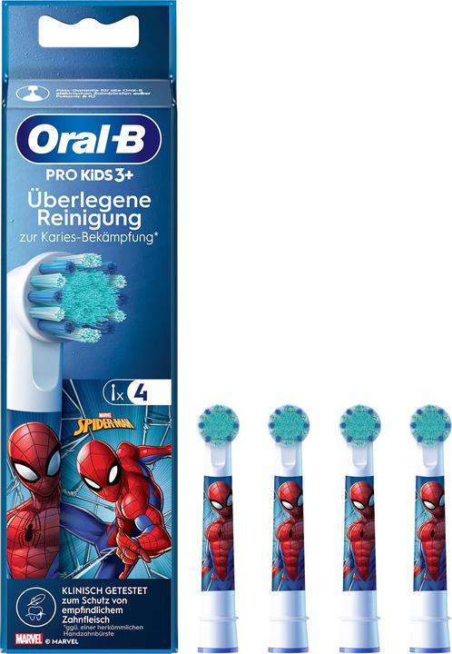 Productafbeelding Oral-B Opzetborstels Kids Spiderman 4 stuks. (4 x)