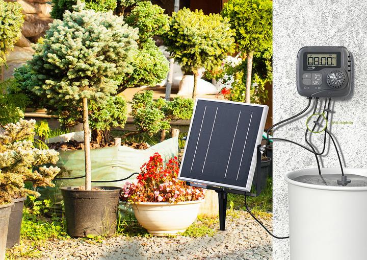 Produktbild Royal Gardineer 2er-Set Autarkes 51-tlg. Solar-Bewässerungssystem mit Pumpe (Tropfbewässerung Set)