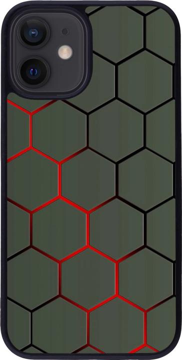 Immagine prodotto PhoneLook Coperchio in silicone nero Linea geometrica rossa (Apple iPhone 12 mini)