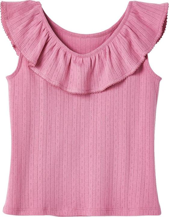 Produktbild Vertbaudet Mädchen Volant-Top aus Pointelle-Jersey (146)