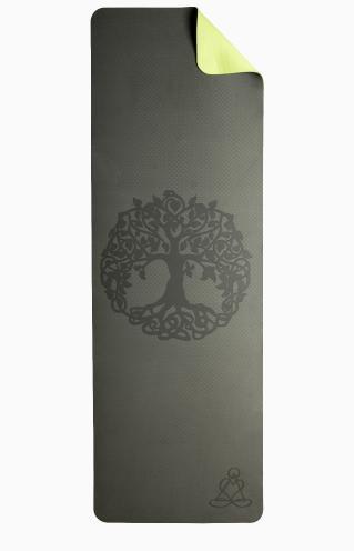 Berk Esoterik Tapis de yoga TPE ecofriendly - vert foncé/ vert clair (6 mm)