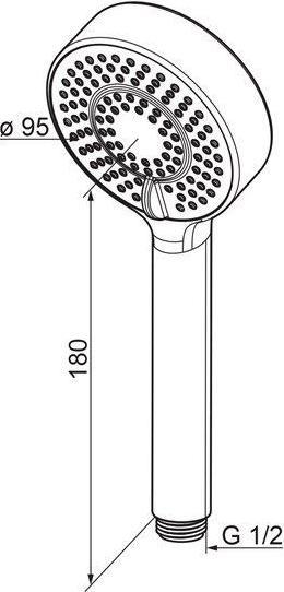 Produktbild Oras HANDSOWER 254022 APOLLO 95 MM 3-FUN