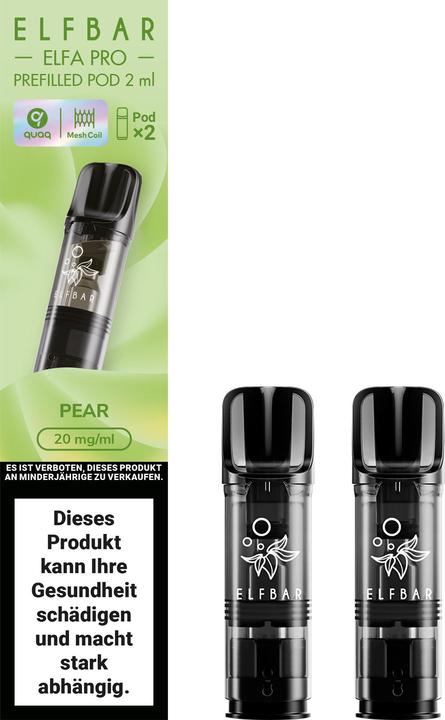 Produktbild Elfbar ELFA Pro - 2ml Pods 20mg, Pear (Birne)
