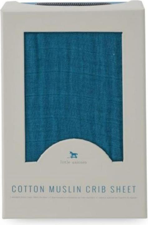 Image du produit little unicorn Cotton Muslin Crib Sheet - Lake