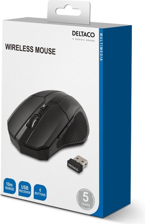 Actual product image Deltaco wireless, black (Wireless)