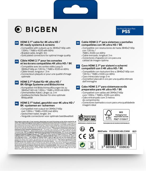 Actual product image Bigben HDMI – HDMI (3 m, HDMI)