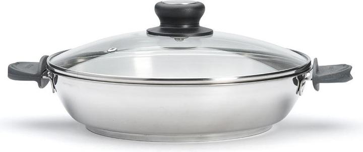 Actual product image de Buyer Twisty frying pan without handle induction (24 cm, Frying pan, Stainless steel)