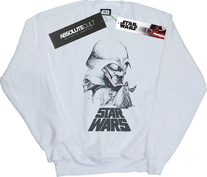 Actual product image Star Wars Mens Darth Vader Sketch Sweatshirt (L)