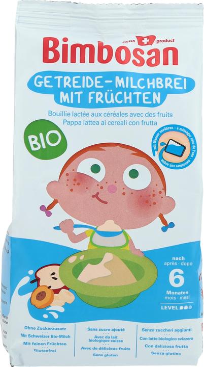 Image du produit Bimbosan Bouillie de lait aux céréales bio et aux fruits (300 g)
