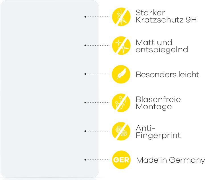 Produktbild upscreen Schutzglas Schutzfolie Displayschutz Display Schutz Glas Folie matt (1 Stück, Xiaomi Redmi 5)