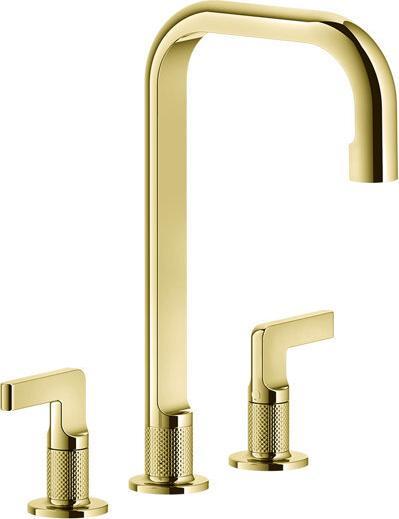 Produktbild Gessi Inciso- 3-Loch-Waschtischarmatur mit Auslauf H=212 mm x Ausladung 160 mm, mit Ablaufgarnitur