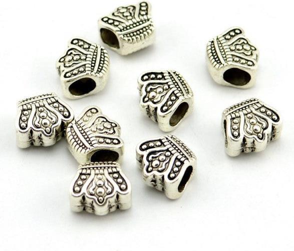 Produktbild Hermex Krone Bead Perle - Silbrig (Zink-Legierung)