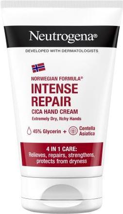 Neutrogena Norwegian Formula Intense Repair Cica Hand Cream Pour apaiser les peaux très sèches et les (50 ml)