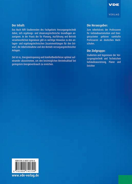 Produktbild Regelungs- und Steuerungstechnik in der Versorgungstechnik (Deutsch, AK d. Prof. f. Regelungstechn. in der Versorgungstechnik, 2017)
