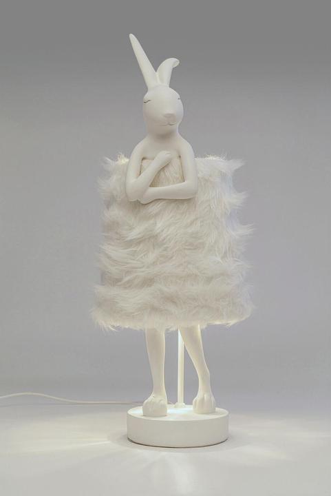 Produktbild Kare Design Tischleuchte Animal Rabbit Fur Weiss/Silber 68cm (E14)
