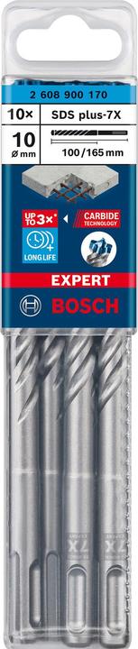Productafbeelding Bosch Professional Zubehör Expert SDS plus-7X hamerboor, 10 x 100 x 165 mm, 10 stuks. (10 millimeter)