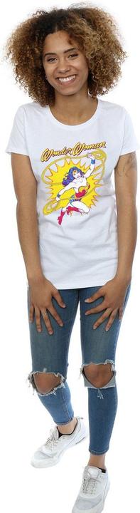 Actual product image Womens/Ladies Wonder Woman Leap Cotton T-Shirt (L)